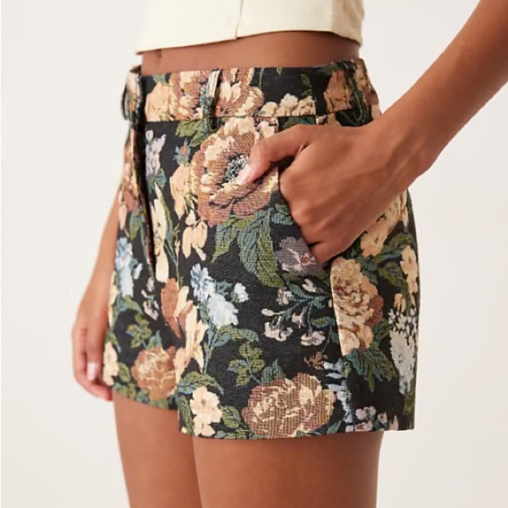 ASOS DESIGN knicker shorts co-ord in floral jacquard
